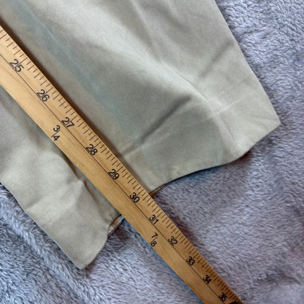 Tommy Bahama Pants Mens 36 Relaxed Pleated Khaki Tan 100% Silk Luxury Casual